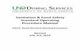 Sanitation & Food Safety Standard Operating Procedure Manual · KEY WORDS: Personal Hygiene, Cross-Contamination, Contamination INSTRUCTIONS: 1. Train foodservice employees on using