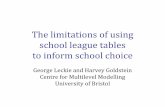 The limitations of using school league tables to inform ...eprints.ncrm.ac.uk/1465/1/School_league_tables.pdf · The limitations of using school league tables to inform school choice