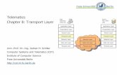 Telematics Chapter 8: Transport Layer - mi.fu-berlin.de · 8.7 Transport Service Primitives Processes on the application layer expect 100% reliable connections They are not interested