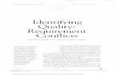 IDENTIFYING QUALITY REQUIREMENT CONFLICTS - IEEE … · WinWin system to diagnose potential quality conflicts and tradeoffs among requirements early in the development process. Figure