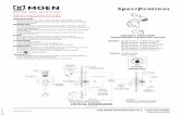 Specifications - Moen · CRITICAL DIMENSIONS (DO NOT SCALE) Specifications FOR MORE INFORMATION CALL: 1-800-BUY-MOEN  CHATEAU® POSI-TEMP® Single-Handle Tub/Shower Trim Kit