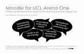 Moodle for UCL Arena One - cpb-eu-w2.wpmucdn.com · Moodle critique and enhancement report for UCL Arena One TAP – Mira Vogel for UCL, May 2015. Licence: Creative Commons Attribution-NonCommercial