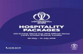HOSPITALITY PACKAGES - s3.eu-west-2.amazonaws.com · ICC Cricket World Cup 2019 Official Venue . Lord’s Cricket Ground, London 30 May - 14 July 2019. HOSPITALITY PACKAGES