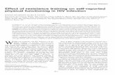 Effect of resistance training on self-reported physi,cal ... of resistance training on self... · Effect of resistance training on self-reported physi,cal functioning in HIV infection