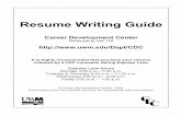 Resume Writing Guide - unice.fr - Resume Writing Guide -  · RESUME OVERVIEW NAME STREET ADDRESS CITY,