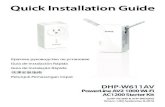 Quick Installation Guide - eu.dlink.com · 4 DHP-W611AV ENGLISH 4. When prompted, press the Simple Connect Button for 2 seconds on the DHP-P610AV to connect it to the DHP-W610AV.