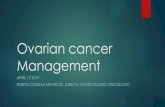 Ovarian cancer Management CA 125 ? Prognostic factor for recurrence/ death of disease Pre-chemotherapy CA 125 (230-300U/mL ...