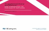 Supplementary guidance - estyn.gov.wales · IA1 Standards of literacy Inspectors should report clearly on how well pupils speak, listen, read and write. They should consider to what