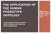 THE APPLICATION OF THE HUMAN PHENOTYPE Melissa …old.iss.it/binary/cnmr4/cont/Haendel__The_Application_of_the_Human... · Umbilical Hernia . SURVEY OF ANNOTATIONS IN DISEASE CORPUS