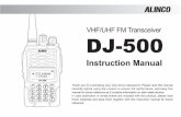 VHF/UHF FM Transceiver DJ-500 - produktinfo.conrad.com · trademarks are the property of their respective owners. Alinco cannot be liable for pictorial or typographical inaccuracies.