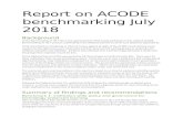 Background€¦  · Web viewReport on ACODE benchmarking July 2018. Background. At the April meeting of TELT GG, it was approved that UTAS would participate in the national ACODE