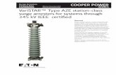 VariSTAR type AZE station-class surge arresters for ... · Figure 1. VariSTAR Type AZE arrester construction details. Notee:Multi-section arresters include an additional unit nameplate