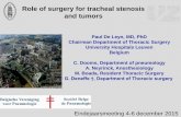 Role of surgery for tracheal stenosis and tumors · Role of surgery for tracheal stenosis and tumors Paul De Leyn, MD, PhD ... • Hemoptoe • Midtracheal nodular lesion : clear