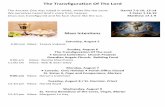 The Transfiguration Of The Lord - Archdiocese of Toronto Bulletins/2017 Aug 6, The... · The Transfiguration Of The Lord ... and inf mati call Graham at 705-326-5324 Phil at 705-325-3543.