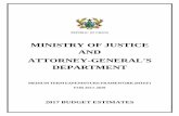 MINISTRY OF JUSTICE AND ATTORNEY-GENERAL'S DEPARTMENT · For copies of the MOJAGD MTEF PBB ... MINISTRY OF JUSTICE AND ATTORNEY-GENERAL'S DEPARTMENT ... to the Ministry of Justice