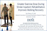 Greater Exercise Dose During Stroke Inpatient Rehabilitation …wcm/@sop/... · Walking Is A Critical Component of Stroke Rehabilitation • Walking is the most commonly stated rehabilitation