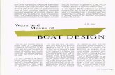 WAYS AND MEANS OF BOAT DESIGN - jhuapl.edu · J. R. Apel Means of The two most beautiful forms in creation belong to a well-designed sailboat and a well-shaped woman. A categorical