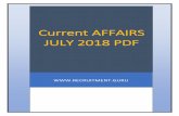 Current AFFAIRS JULY 2018 PDF - amkresourceinfo.comamkresourceinfo.com/wp-content/uploads/2018/09/July-2018-Current-Affairs.pdf · Follow Us J U L Y 2 0 1 8 C U R R E N T A F F A