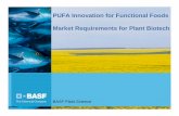 BPS PUFA innovations for functional foods V1 0 Plant Science PUFA have positive health effects and are a recommended part of a healthy nutrition. Cardio Vascular DiseaseCardio Vascular