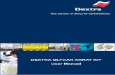 DEXTRA GLYCAN ARRAY KIT User Manual GLYCAN ARRAY KIT User Manual Your partner of choice for Carbohydrates Page 2 1. Amine functionalised glycans are printed onto epoxy coated microarray