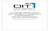 “ACADEMIC ORDINANCES” - dituniversity.edu.in · A unique SAP ID will be provided to each student. 1.6 Issue of Roll Number University Roll Number issued to every student will