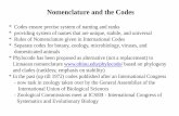 Nomenclature and the Codes - University of Connecticuthydrodictyon.eeb.uconn.edu/eebedia/images/3/35/Nomenclature2_2013.pdf · The International Code of Zoological Nomenclature is