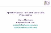 Apache Spark : Fast and Easy Data Processing - dev.snia.orgdev.snia.org/sites/default/files/SujeeManiyam_Apache_Spark__Analytics...Fast & Expressive Cluster computing engine Compatible