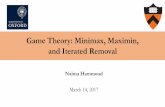 Game Theory:Minimax, Maximin, and Iterated Removalpeople.maths.ox.ac.uk/griffit4/Math_Alive/3/game_theory3.pdf · 2017-04-03 · Naima Hammoud March 14, 2017 Game Theory:Minimax,