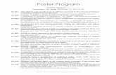 Poster Program 20.5 - elsevier.com · [P1.026] Optical and electrical properties of PAN/PANI electrospun composite nanofibers W. Matysiak*, P. Jarka, T. Tański, Silesian University