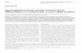 Agammaglobulinaemia despite terminal B-cell ... et al_2017.pdf · These included tonsillitis, otitis media, three bouts of pneumonia and one episode of acute salmonella gastroenteritis.