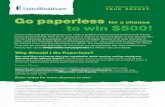 Go paperless for a chance to win $500! - uhcprovider.com · Go paperless to win $500! You’ve seen how going paperless can make a positive environmental and financial impact to you
