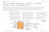 26 For High Power LEDs, Solar Cells, and Batteries · 26 POWER CONTROLLER Issue 6 2013 Power Electronics Europe For High Power LEDs, Solar Cells, and Batteries The best LED drivers