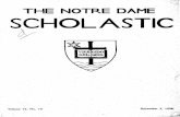 Notre Dame Scholastic - University of Notre Dame Archives · Cross Seminary, Notre Dame, from 1936 to 1938 while continuing his studies at the University. He was also instructor of