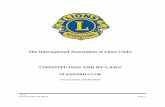 The International Association of Lions Clubs CONSTITUTION … · 2018-08-20 · unbecoming a Lion by the International Office or otherwise face charter cancellation. ARTICLE IV .