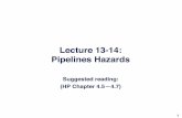 Lecture 13-14: Pipelines Hazards - University of Notre Damemniemier/teaching/2011_B_Fall/lectures/14_PPT_1up.pdf · Fundamental lesson(s)" • Pipelining changes the timing as to