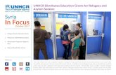 UNHCR Distributes Education Grants for Refugees and Asylum ... · I ctober 2017 3 Visit of UNHCR ... of Tartous and the Governor of Lattakia, ... in Bab Al Neirab in cooperation with
