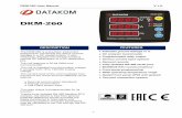 260 USER - datakom.su fileDKM-260 User Manual V-1.0 1 DKM-260 The DKM-260 is a precision instrument designed for monitoring the status of earth leakage ... Program parameters