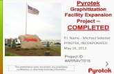 P.I. Name - Michael Sekedat PYROTEK, INCORPORATED · P.I. Name - Michael Sekedat . PYROTEK, INCORPORATED . May 16, 2012 . ... bar code system tracks all material by lot numbers, ...