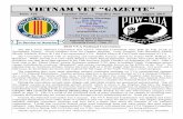 VIETNAM VET “GAZETTE” - Southwestern, Pa.old.vva862.org/newsletter/FINAL_Aug_2015.pdf · Page 2 VIETNAM VET GAZETTE August 2015 - Information taken from the POW / MIA National