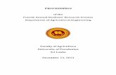 PROCEEDINGS - University of Peradeniya proceedings 2013 December Ag Eng.pdf · PROCEEDINGS of the Fourth Annual Students’ Research Session Department of Agricultural Engineering