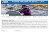 AFGHANISTAN EARTHQUAKE · Kapisa Initial reports indicate 125 families affected in Nijrab district. A joint assessment team consisting of IOM, ARS, ANDMA, DoRR, RRD and IDSH/WFP initiated