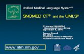 SNOMED CT UMLS - National Library of Medicine - National ... · 9/9/2005 · L0290366 cephalgia head pain. 24 Relationships types Hierarchical Parent / Child Broader / Narrower than