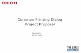 Common Printing Dialog Project Proposal · Consistent User Experience-----We want to define printing dialogs that are consistent in layout and print options offered to the user across