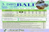 SINGLE TWIN TRIPLE - travelplus.com.ph BALI KUTA LEGIAN.pdfThe One Legian Hotel (Formerly 101) (no TRP) 165 103 103 45 55 33 24 15 15 20 15 30 BLOCK OUT period on JUNE 20 – 30, and