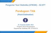 Analisis Data Kategorik - kusmansadik.files.wordpress.com · 03.11.2018 · In statistical analysis, point estimation of population parameters plays a very signiﬁcant role. We shall