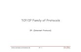 TCP/IP Family of Protocols - Universität Bremen · What is TCP/IP? TCP/IP stands for Transmission Control Protocol/ Internet Protocol. TCP/IP is a collection of protocols , or rules,