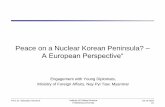Peace on a Nuclear Korean Peninsula? A European Perspective“ · socialist power of Juche which no one dares to provoke” (as cited in Mansourov 2014: 4) 03.10.2018 #19 Prof. Dr.