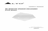 MS MONITOR SPEAKER ENCLOSURES - Alto Professional · ACTIVE MODELS MS MONITOR SPEAKER ENCLOSURES OWNER'S MANUAL  Version 1.1 SEPTEMBER 2007 LTOR English