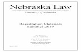 Registration Materials Summer 2019 - law.unl.edu Summer Registration Materials_03.01.19.pdf · Summer courses are very intensive; the same amount of material that would be covered