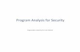 Program Analysis for Security - cs.columbia.edusuman/6183_slides/program-tools.pdf · Program Analysis for Security Original slides created by Prof. John Mitchell